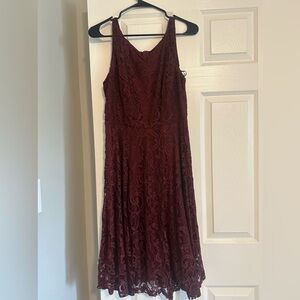 Burgundy dress